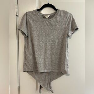 Madewell Heather Gray Cross Tie BackT-Shirt